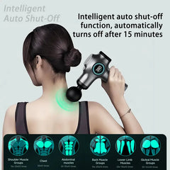 Bilolly Massage Gun, Deep Tissue Massage Gun, Impact Back Massage Gun, Portable Mini Muscle Massage Gun, Suitable for Exercised Muscles, Relieves Pain, Equipped with 8 Massage Heads and 99 Adjustable Speeds.