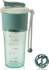 Shaker Bottle for Protein Mixes，24 Oz，Protein Shaker Bottles with Whisk Ball, Mixer Bottle, Protein Bottle,Portable Pre Workout Whey Protein Drink Shaker Cup，Forest Green