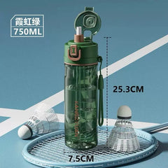 KOS KEY 24 Oz Spray Water Bottle with Straw Bpa-Free Tritan Sports & Travel Water Bottle with Cooling Mist Spray Water Bottle for Running Workouts and Outdoor Sports.