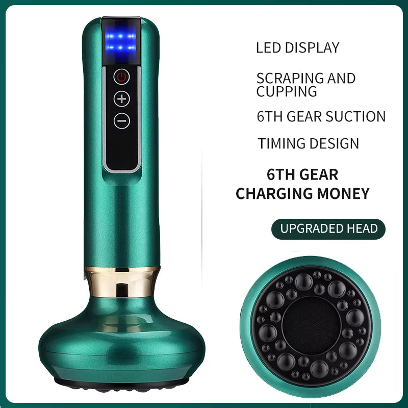 Smart Body Massage Suction Vacuum Cupping Device 6/12 Levels anti Cellulite Heating Cans Back Guasha Scarping Chinese Meridian