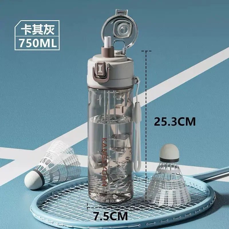 KOS KEY 24 Oz Spray Water Bottle with Straw Bpa-Free Tritan Sports & Travel Water Bottle with Cooling Mist Spray Water Bottle for Running Workouts and Outdoor Sports.