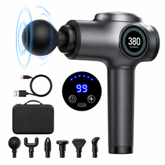 Percussion Massage Gun — 8 Heads, 99 Speeds