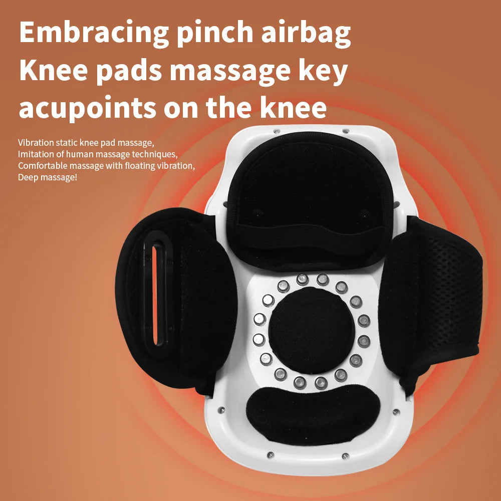 Smart Knee Massager with Heat 3D Air Compression Vibration USB Rechargeable Wireless for Knee Elbow Shoulder Pain Relief