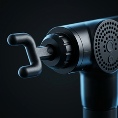 Compact Percussion Massage Gun — 6 Speeds, 4 Heads